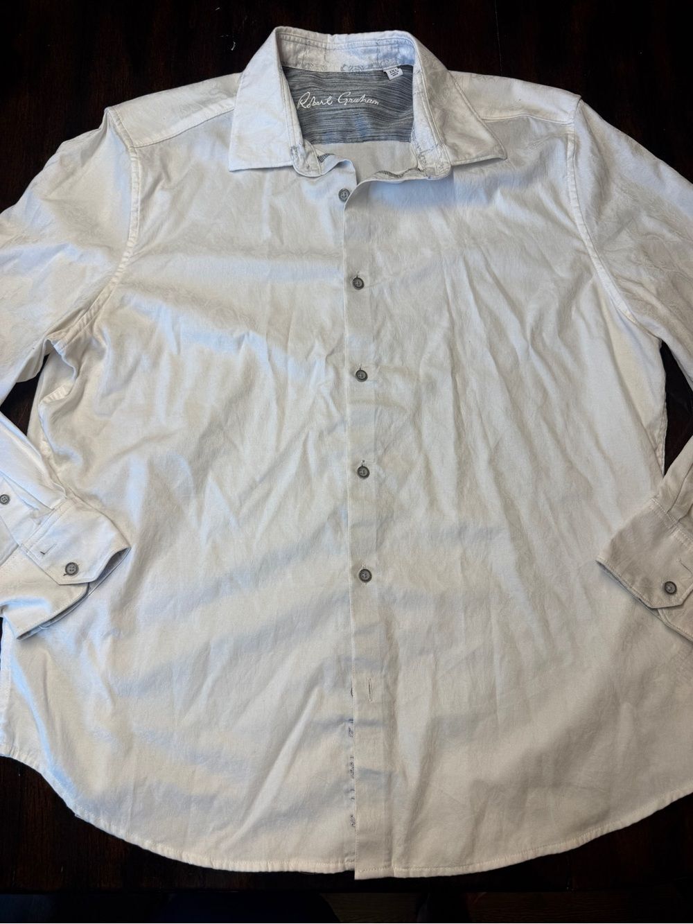 Robert Graham Light Gray Slim-Fit Button-Up Shirt